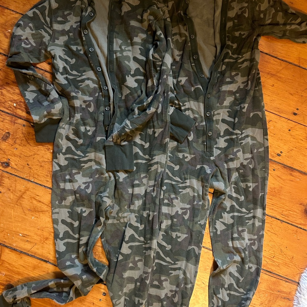LL Bean Camouflage One Piece PJs